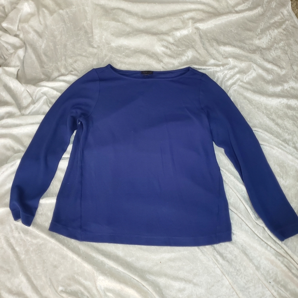 J Jill Textured Boatneck Top Medium